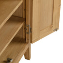 Cotswold Solid Oak 2 Doors Shoe Cabinet by Lavishway | Shoe Cabinets-20536