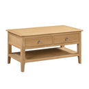 Cotswold Solid Oak 2 Drawers Coffee Table by Lavishway | Coffee Tables-20561