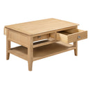 Cotswold Solid Oak 2 Drawers Coffee Table by Lavishway | Coffee Tables-20563