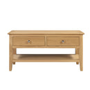 Cotswold Solid Oak 2 Drawers Coffee Table by Lavishway | Coffee Tables-20564