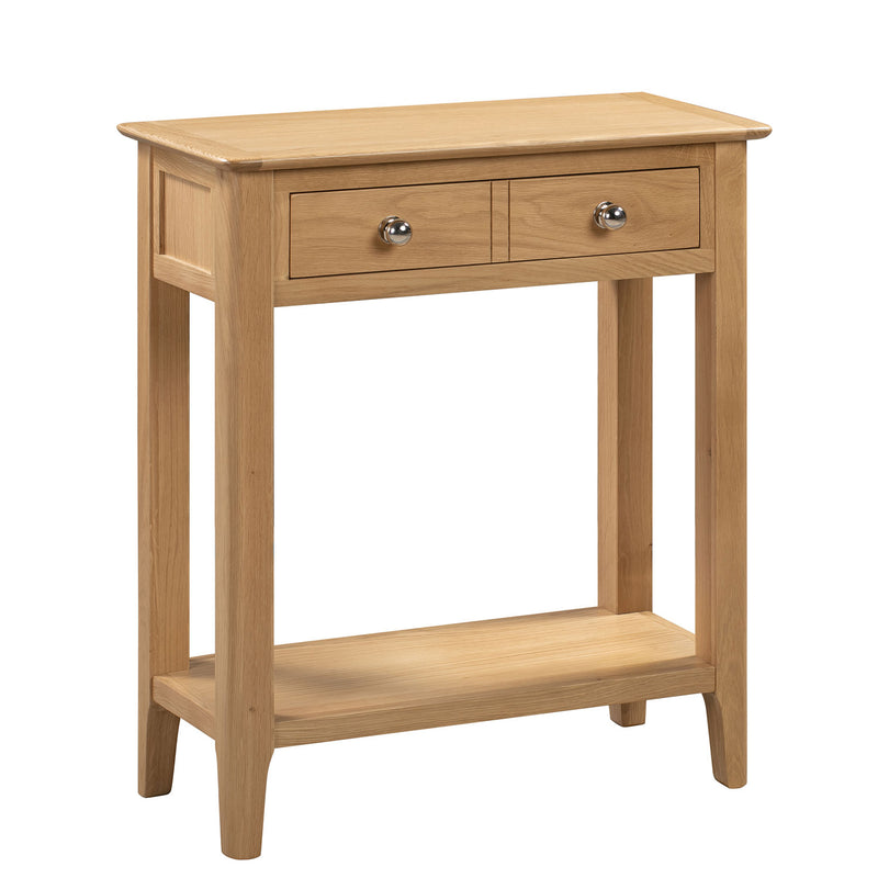 Cotswold Solid Oak 2 Drawers Console Table by Lavishway | Hallway Console Table-20556