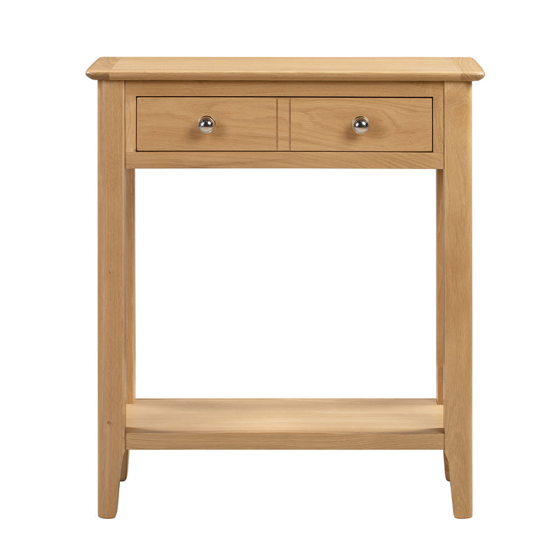 Cotswold Solid Oak 2 Drawers Console Table by Lavishway | Hallway Console Table-20558
