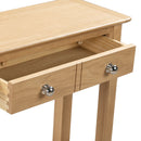 Cotswold Solid Oak 2 Drawers Console Table by Lavishway | Hallway Console Table-20559