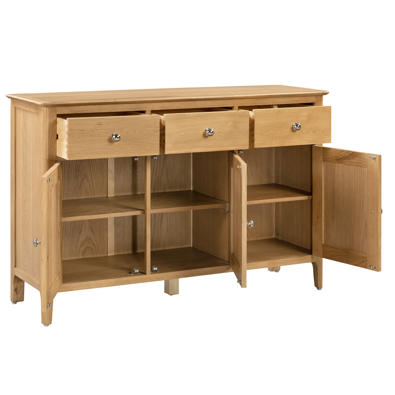 Cotswold Solid Oak 3 Doors Sideboard by Lavishway | Sideboards-20524