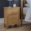 Cotswold Solid Oak 3 Drawers Bedside Table by Lavishway | Bedside Tables-20581