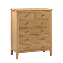 Cotswold Solid Oak 4 Over 2 Chest Of Drawers by Lavishway | Chest Of Drawers-20575