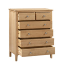 Cotswold Solid Oak 4 Over 2 Chest Of Drawers by Lavishway | Chest Of Drawers-20576