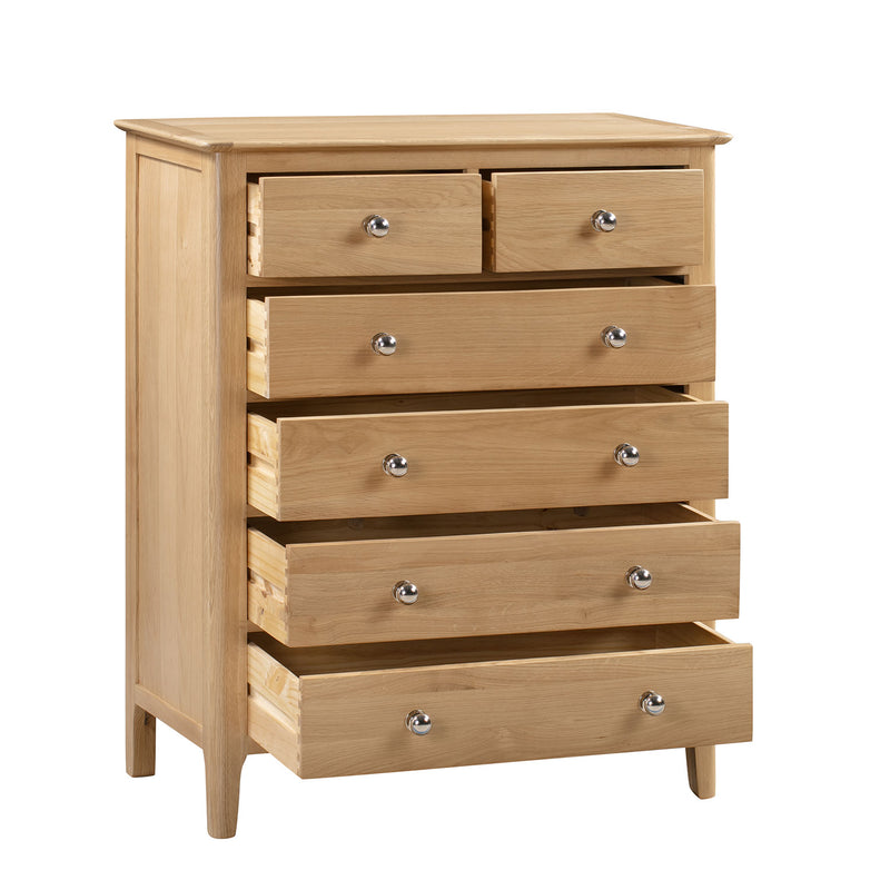 Cotswold Solid Oak 4 Over 2 Chest Of Drawers by Lavishway | Chest Of Drawers-20576