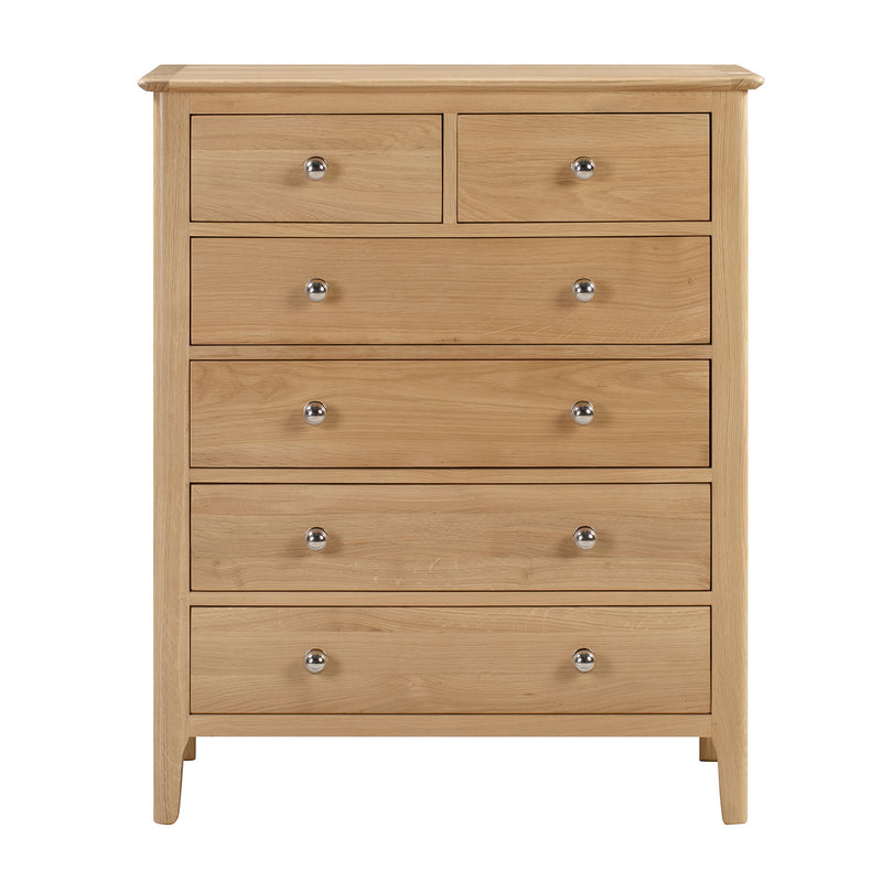 Cotswold Solid Oak 4 Over 2 Chest Of Drawers by Lavishway | Chest Of Drawers-20577