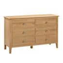 Cotswold Solid Oak 6 Drawers Wide Chest by Lavishway | Chest Of Drawers-20566