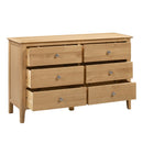 Cotswold Solid Oak 6 Drawers Wide Chest by Lavishway | Chest Of Drawers-20567