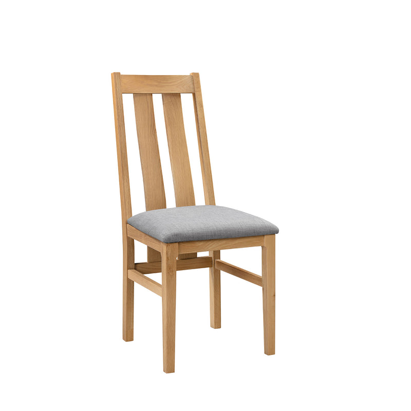 Cotswold Oak Dining Chair With Fabric Seat by Lavishway | Dining Chairs-20550