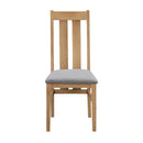 Cotswold Oak Dining Chair With Fabric Seat by Lavishway | Dining Chairs-20551