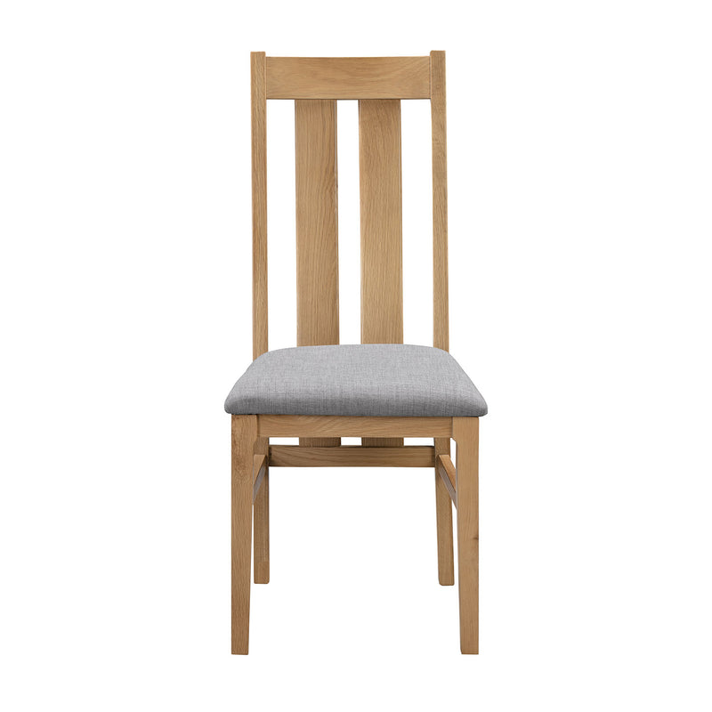 Cotswold Oak Dining Chair With Fabric Seat by Lavishway | Dining Chairs-20551