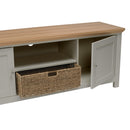 Cotswold Oak Top Grey 2 Door TV Unit by Lavishway | TV Units Cabinets-35436