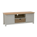 Cotswold Oak Top Grey 2 Door TV Unit by Lavishway | TV Units Cabinets-35434
