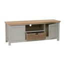 Cotswold Oak Top Grey 2 Door TV Unit by Lavishway | TV Units Cabinets-35437
