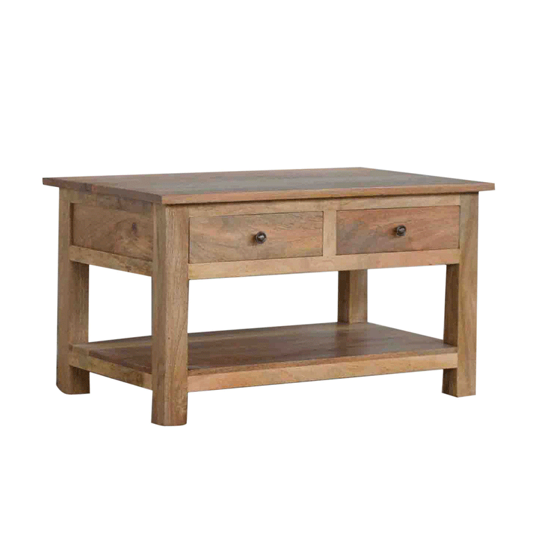 Country Solid Wood 4 Drawers Coffee Table by Lavishway | Coffee Tables-21309