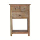 Country Solid Wood 3 Drawers Telephone Table by Lavishway | Side Tables-21297