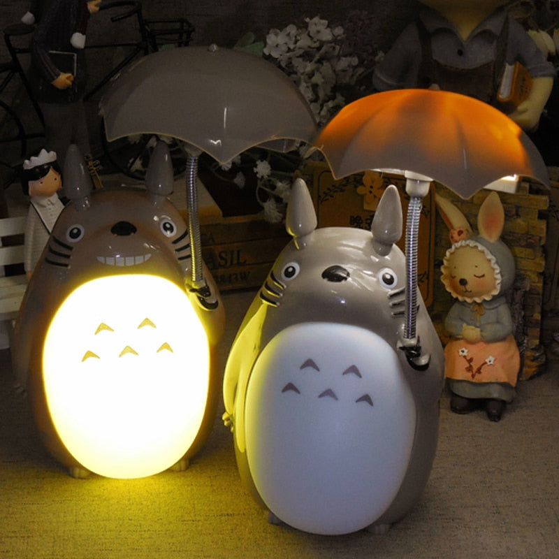 Umbrella Totoro LED Night Light by Lavishway | Table Lamps-38319