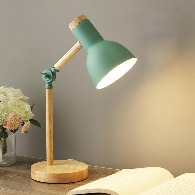Nordic Wooden & Iron LED Desk Lamp by Lavishway | Table Lamps-39977