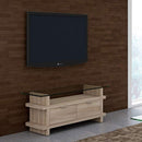 Croce Grey Glass Top & Oak TV Unit by Lavishway | TV Units Cabinets-23271