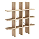 Croce Oak Finish Shelving Unit by Lavishway | Book Shelves and Cabinets-23225