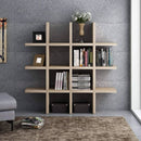 Croce Oak Finish Shelving Unit by Lavishway | Book Shelves and Cabinets-23224