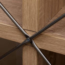 Croce Oak Finish Shelving Unit by Lavishway | Book Shelves and Cabinets-23226