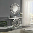 Crystal Decorative Round Modern Wall Mirror by Lavishway | Wall Mirrors-23337
