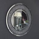 Crystal Decorative Round Modern Wall Mirror by Lavishway | Wall Mirrors-23341