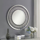 Crystal Decorative Round Modern Wall Mirror by Lavishway | Wall Mirrors-23339