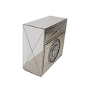 Crystal Mirrored 2 Doors & 1 Drawer Chest by Lavishway | Chest Of Drawers-25797