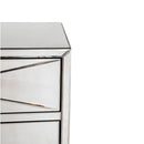Crystal Mirrored 2 Doors & 1 Drawer Chest by Lavishway | Chest Of Drawers-25799