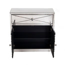 Crystal Mirrored 2 Doors & 1 Drawer Chest by Lavishway | Chest Of Drawers-25798