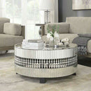 Crystal Mirrored Circular Coffee Table by Lavishway | Coffee Tables-25774