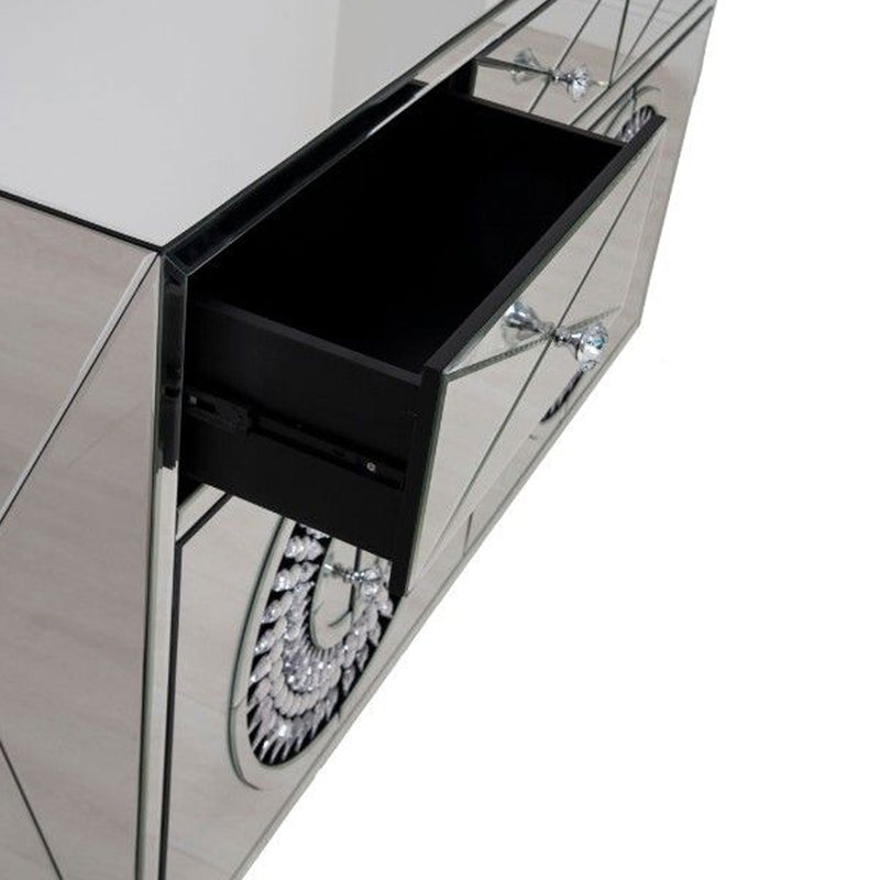 Crystal Mirrored 4 Door & 3 Drawers Sideboard by Lavishway | Sideboards-25783
