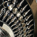 Crystal Mirrored Circular Console Table by Lavishway | Hallway Console Table-25735