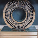 Crystal Mirrored Circular Console Table by Lavishway | Hallway Console Table-25732