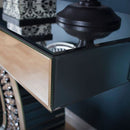 Crystal Mirrored Circular Console Table by Lavishway | Hallway Console Table-25734