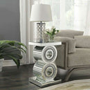 Crystal Mirrored Circular Side Table by Lavishway | Side Tables-25759
