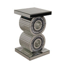 Crystal Mirrored Circular Side Table by Lavishway | Side Tables-25760