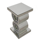 Crystal Mirrored Circular Side Table by Lavishway | Side Tables-25761