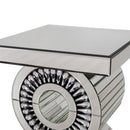 Crystal Mirrored Circular Side Table by Lavishway | Side Tables-25762