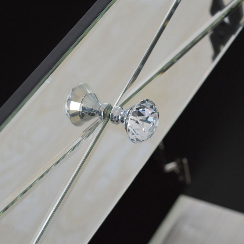 Crystal Mirrored Sideboard With Wall Mirror by Lavishway | Wall Mirrors-25771