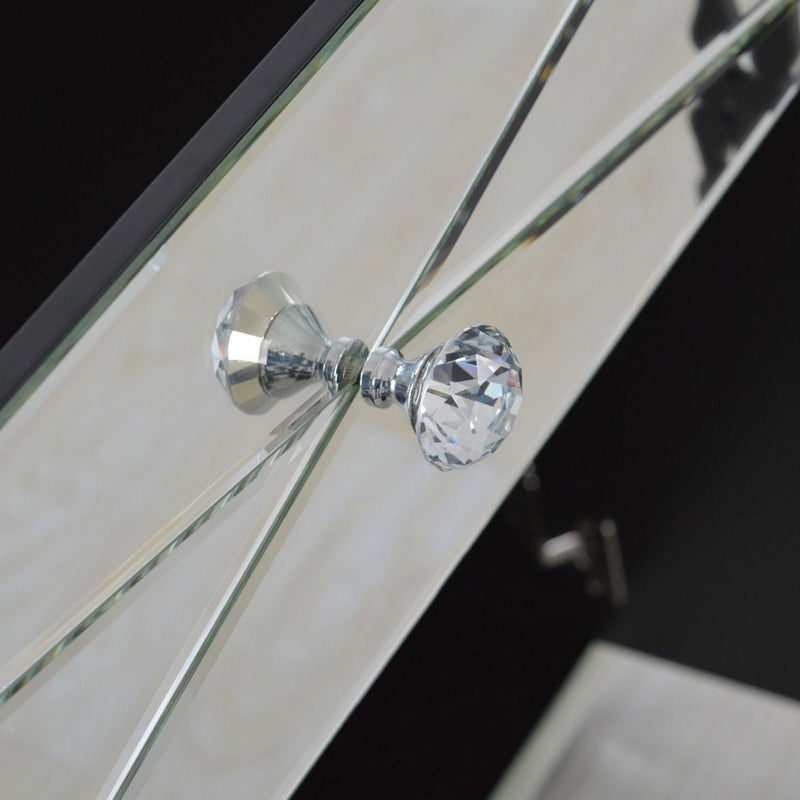 Crystal Mirrored Sideboard & Square Mirror by Lavishway | Wall Mirrors-25751