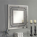 Modern Crystal Mirrored Square Wall Mirror by Lavishway | Wall Mirrors-25743