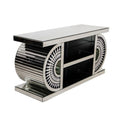 Crystal Intricate Mirrored Detailing TV Unit by Lavishway | TV Units Cabinets-25739