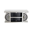 Crystal Intricate Mirrored Detailing TV Unit by Lavishway | TV Units Cabinets-25740