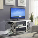 Crystal Intricate Mirrored Detailing TV Unit by Lavishway | TV Units Cabinets-25738